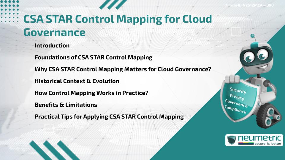 CSA STAR Control Mapping for Cloud Governance