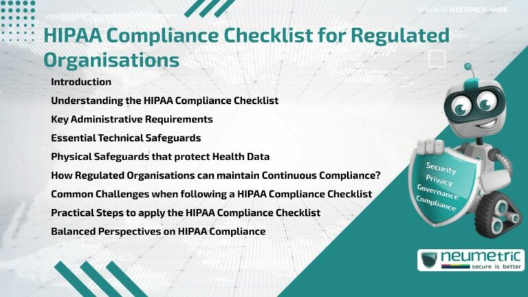 HIPAA Compliance Checklist for Regulated Organisations