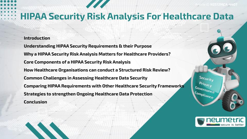 HIPAA Security Risk Analysis For Healthcare Data