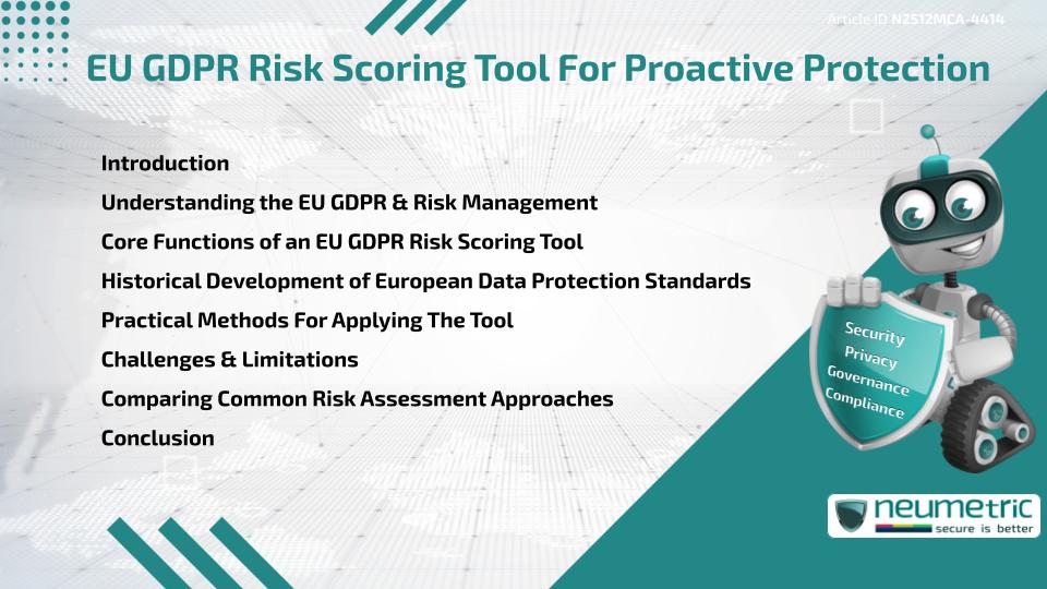 EU GDPR Risk Scoring Tool For Proactive Protection
