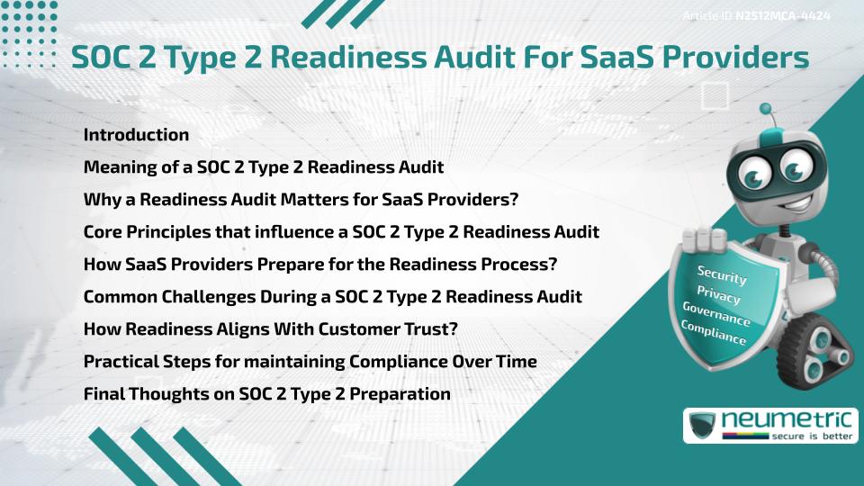 SOC 2 Type 2 Readiness Audit For SaaS Providers