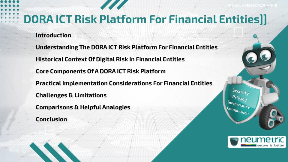 DORA ICT Risk Platform For Financial Entities