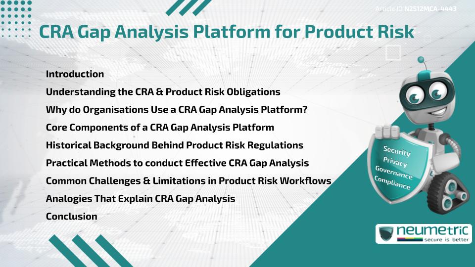CRA Gap Analysis Platform for Product Risk