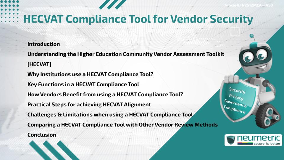 HECVAT Compliance Tool for Vendor Security