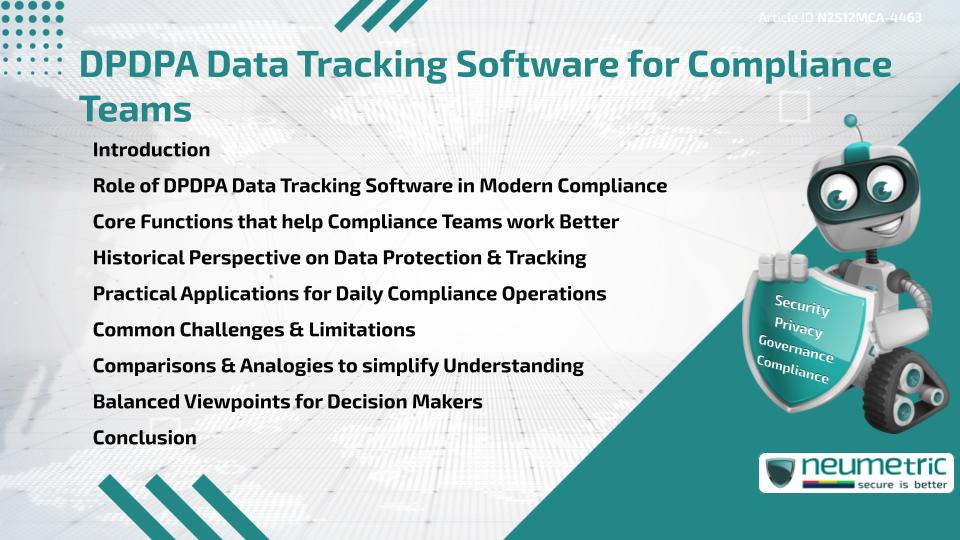 DPDPA Data Tracking Software for Compliance Teams