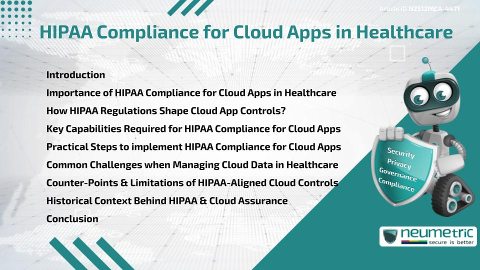 HIPAA Compliance for Cloud Apps in Healthcare
