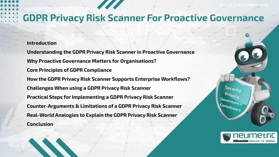 GDPR Privacy Risk Scanner For Proactive Governance