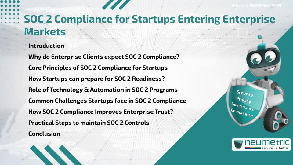 SOC 2 Compliance for Startups Entering Enterprise Markets