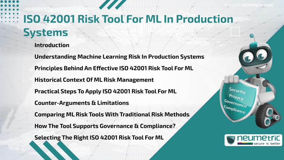 ISO 42001 Risk Tool For ML In Production Systems