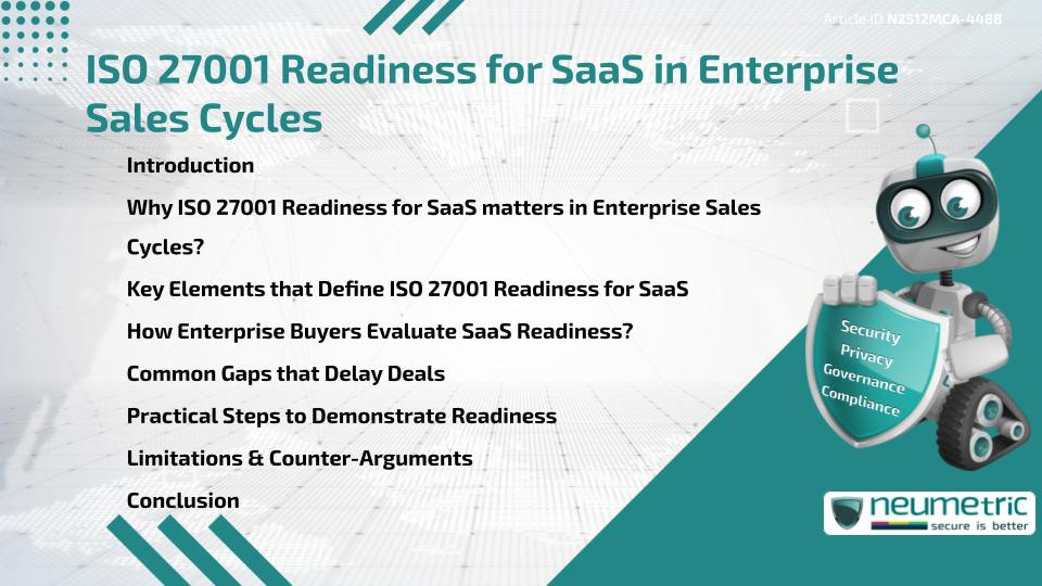 ISO 27001 Readiness for SaaS in Enterprise Sales Cycles
