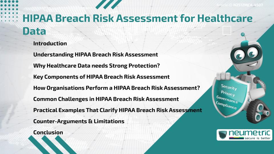 HIPAA Breach Risk Assessment for Healthcare Data