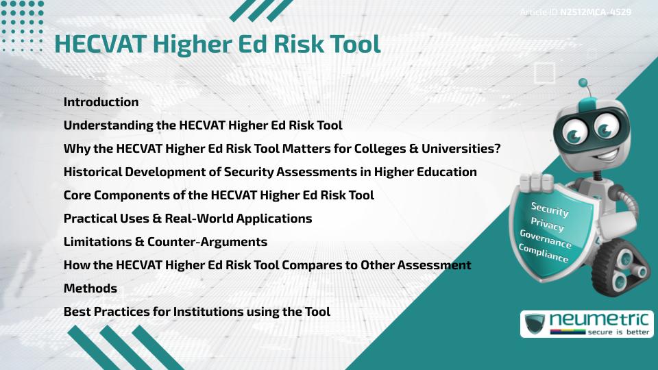 HECVAT Higher Ed Risk Tool