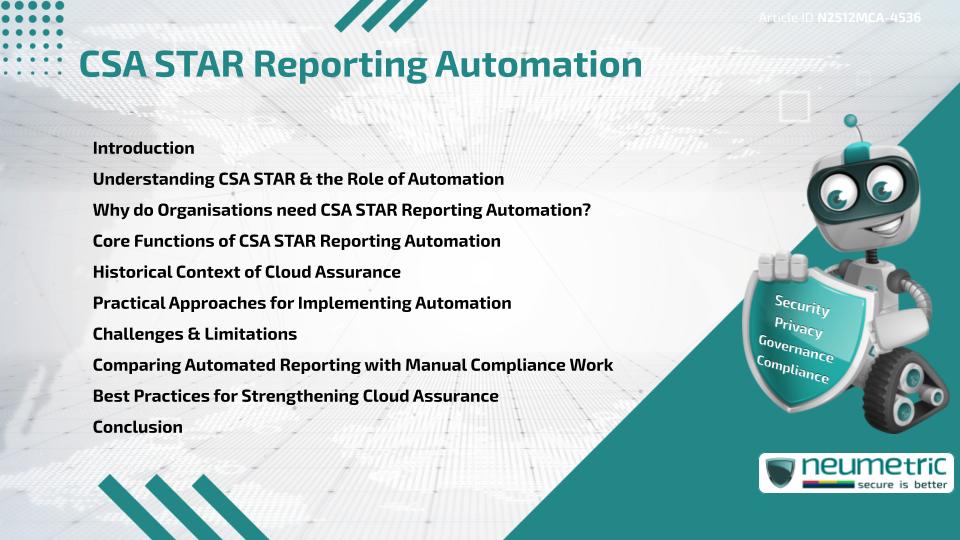 CSA STAR Reporting Automation