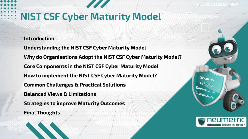NIST CSF Cyber Maturity Model