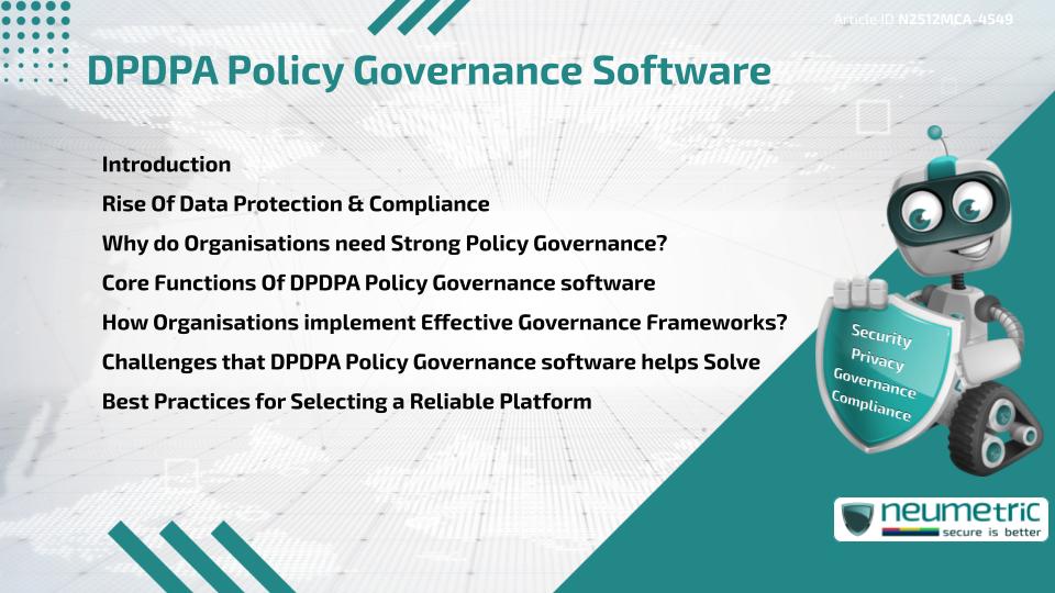 DPDPA Policy Governance Software