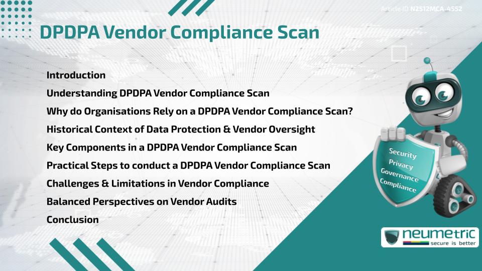 DPDPA Vendor Compliance Scan