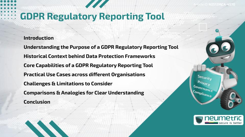 GDPR Regulatory Reporting Tool