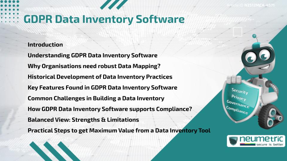 GDPR Data Inventory Software