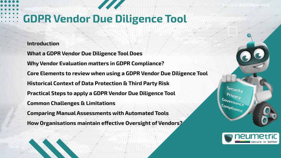 GDPR Vendor Due Diligence Tool