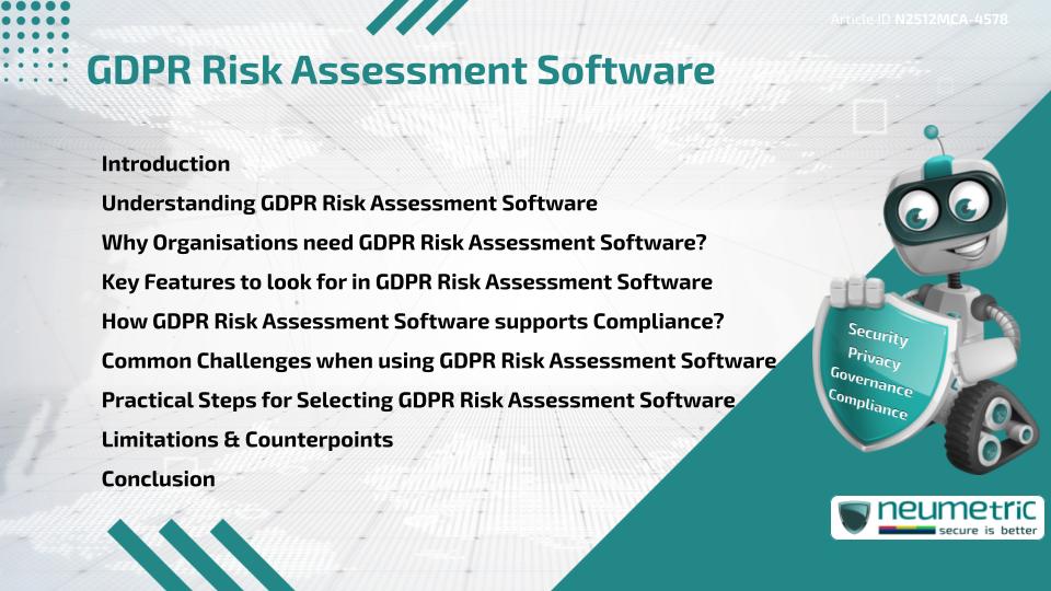 GDPR Risk Assessment Software