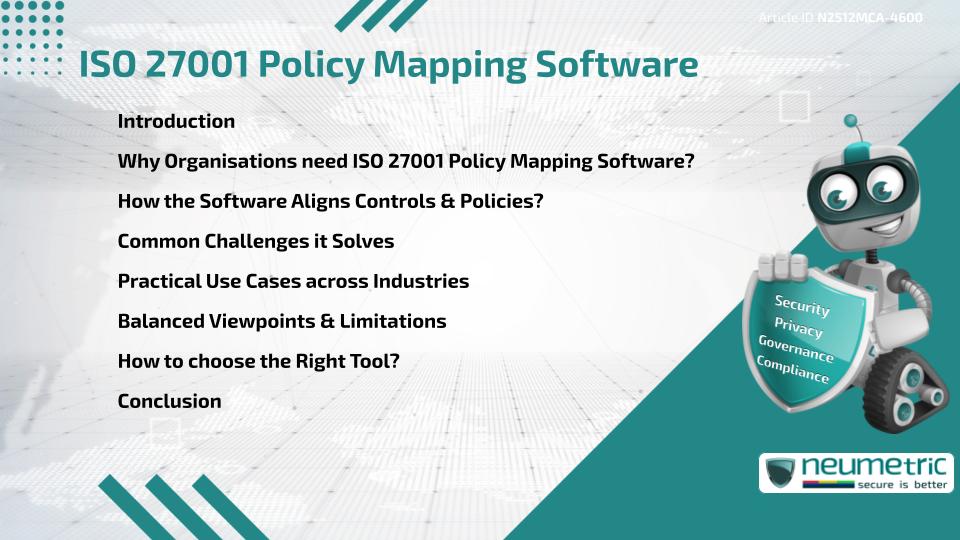 ISO 27001 Policy Mapping Software