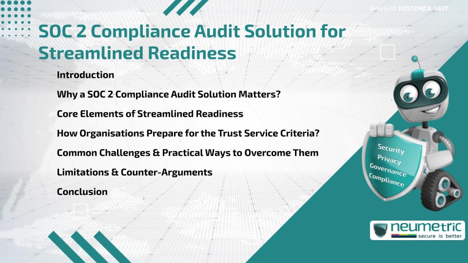 SOC 2 Compliance Audit Solution for Streamlined Readiness