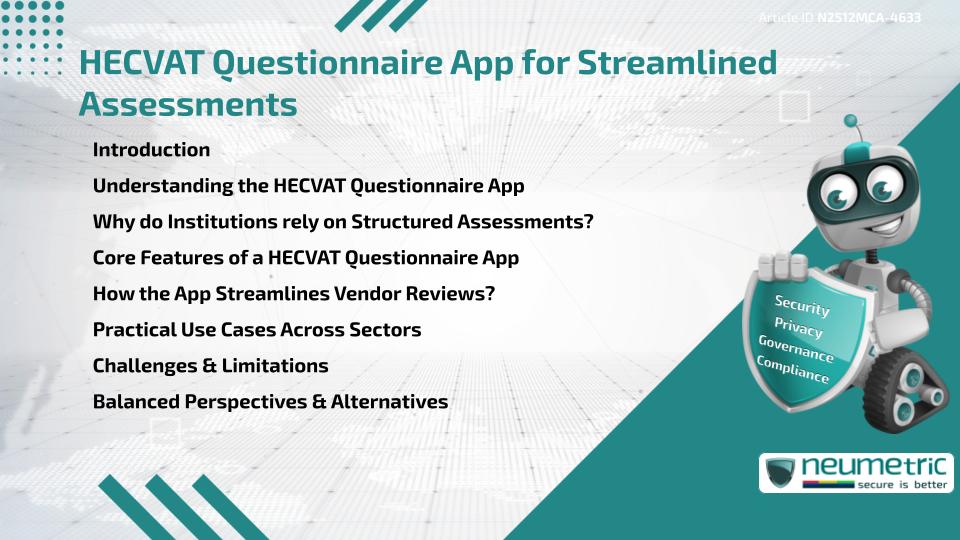 HECVAT Questionnaire App for Streamlined Assessments