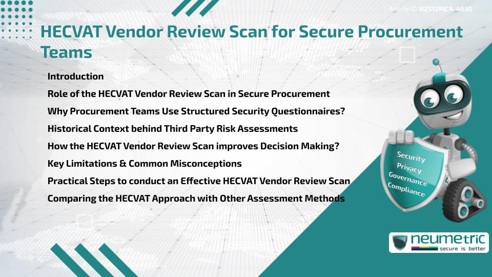 HECVAT Vendor Review Scan for Secure Procurement Teams