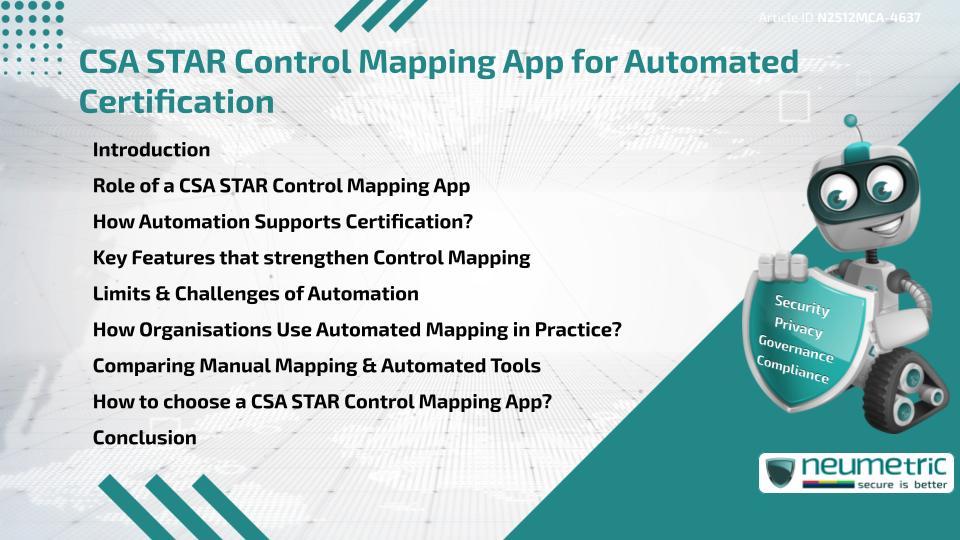 CSA STAR Control Mapping App for Automated Certification