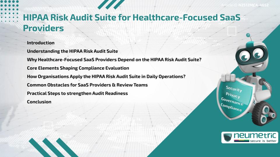 HIPAA Risk Audit Suite for Healthcare-Focused SaaS Providers