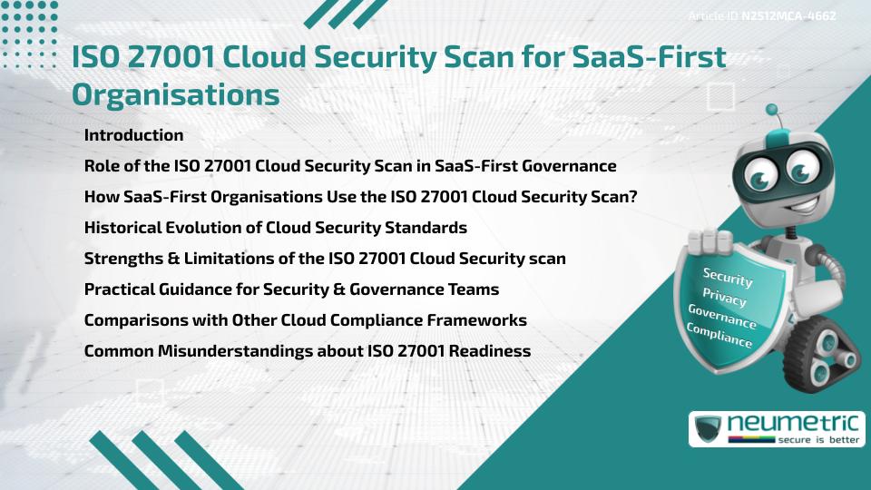 ISO 27001 Cloud Security Scan for SaaS-First Organisations