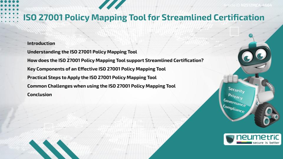 ISO 27001 Policy Mapping Tool for Streamlined Certification