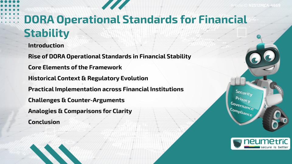 DORA Operational Standards for Financial Stability