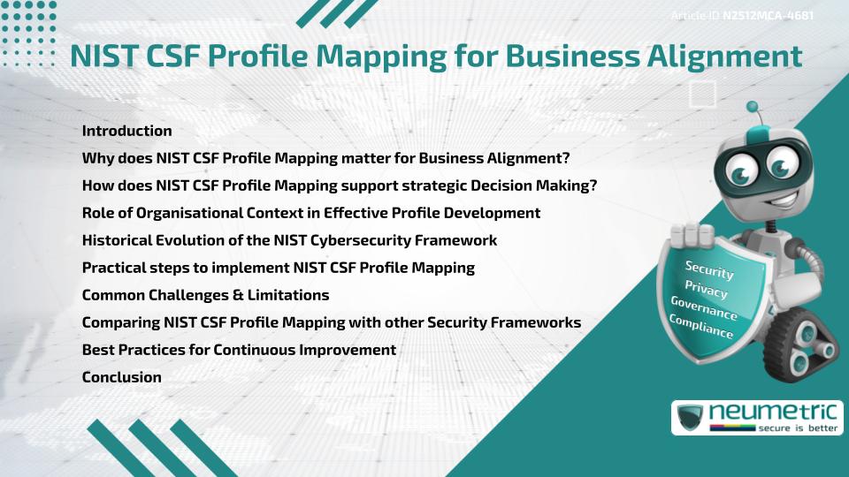 NIST CSF Profile Mapping for Business Alignment
