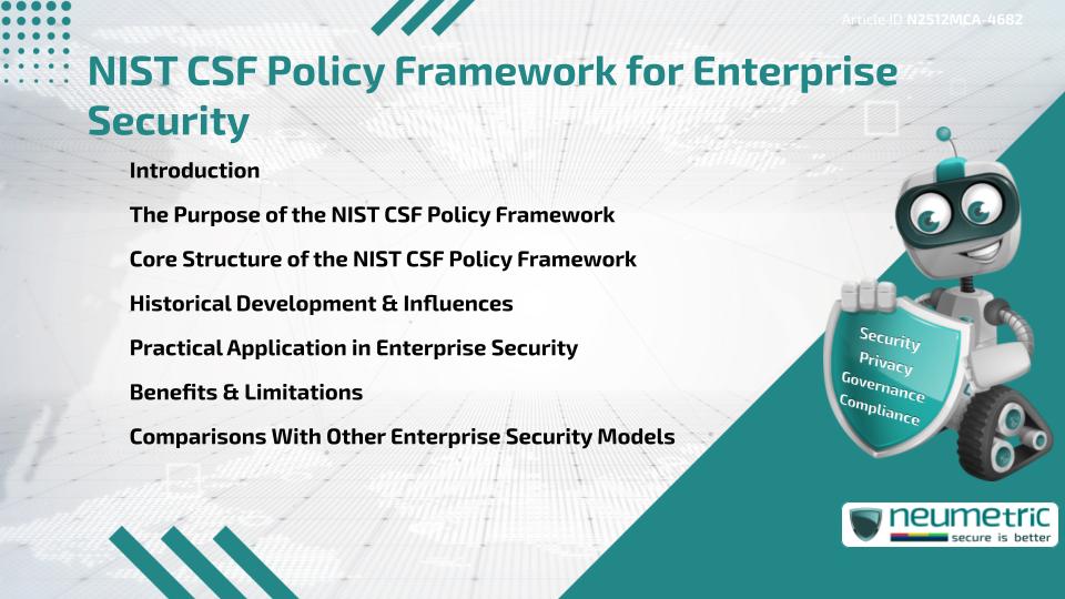 NIST CSF Policy Framework for Enterprise Security