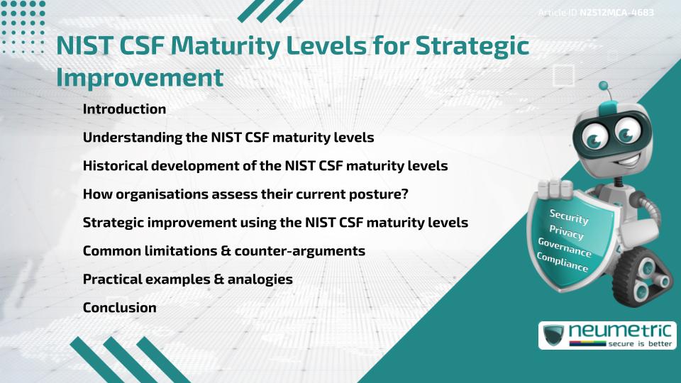 NIST CSF Maturity Levels for Strategic Improvement