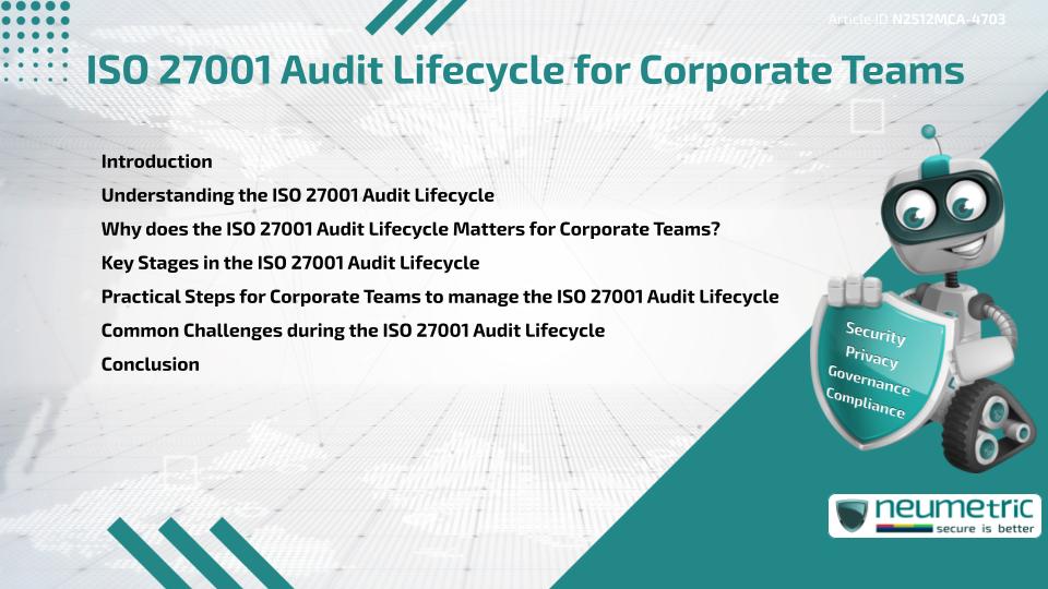 ISO 27001 Audit Lifecycle for Corporate Teams