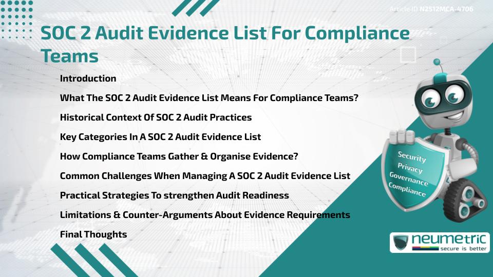 SOC 2 Audit Evidence List For Compliance Teams