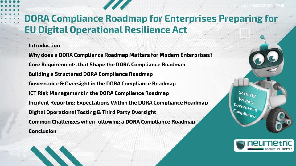 DORA Compliance Roadmap for Enterprises Preparing for EU Digital Operational Resilience Act