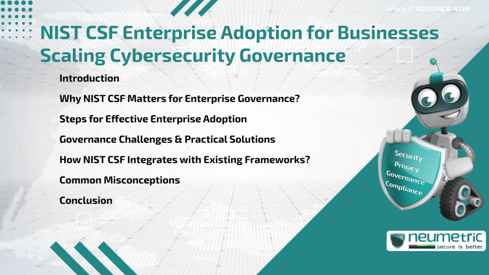 NIST CSF Enterprise Adoption for Businesses Scaling Cybersecurity Governance