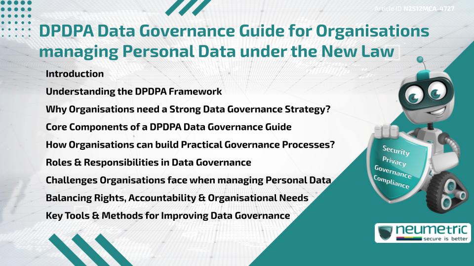 DPDPA Data Governance Guide for Organisations managing Personal Data under the new Law