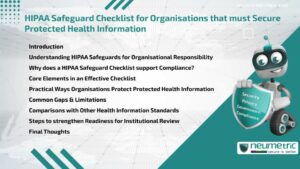 HIPAA Safeguard Checklist for Organisations that must Secure Protected Health Information