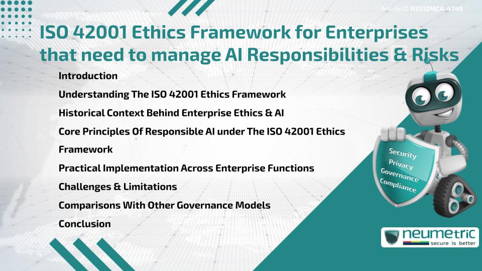 ISO 42001 Ethics Framework for Enterprises that need to manage AI Responsibilities & Risks