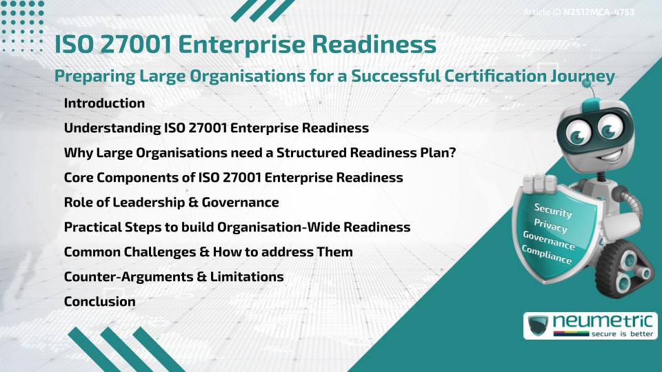ISO 27001 Enterprise Readiness: Preparing Large Organisations for a Successful Certification Journey
