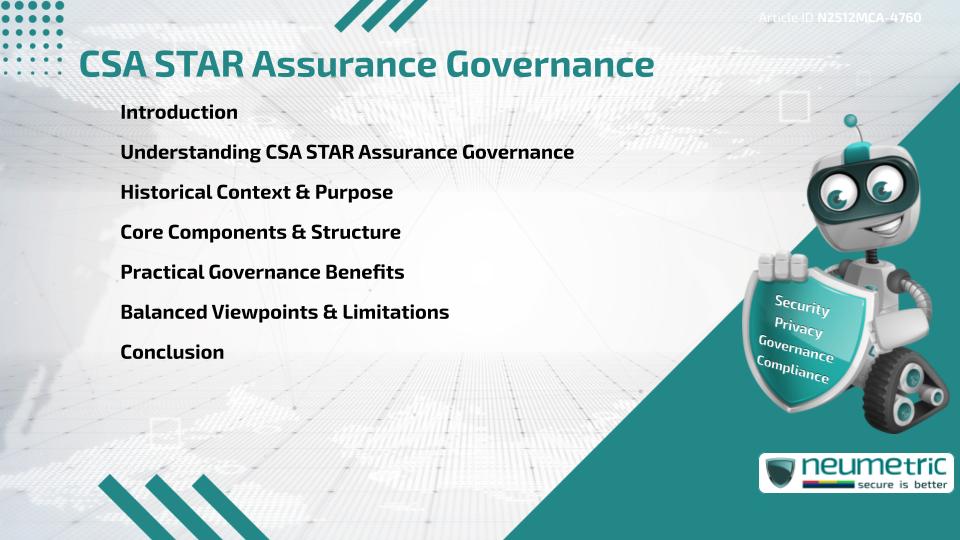 CSA STAR Assurance Governance