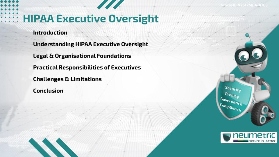 HIPAA Executive Oversight