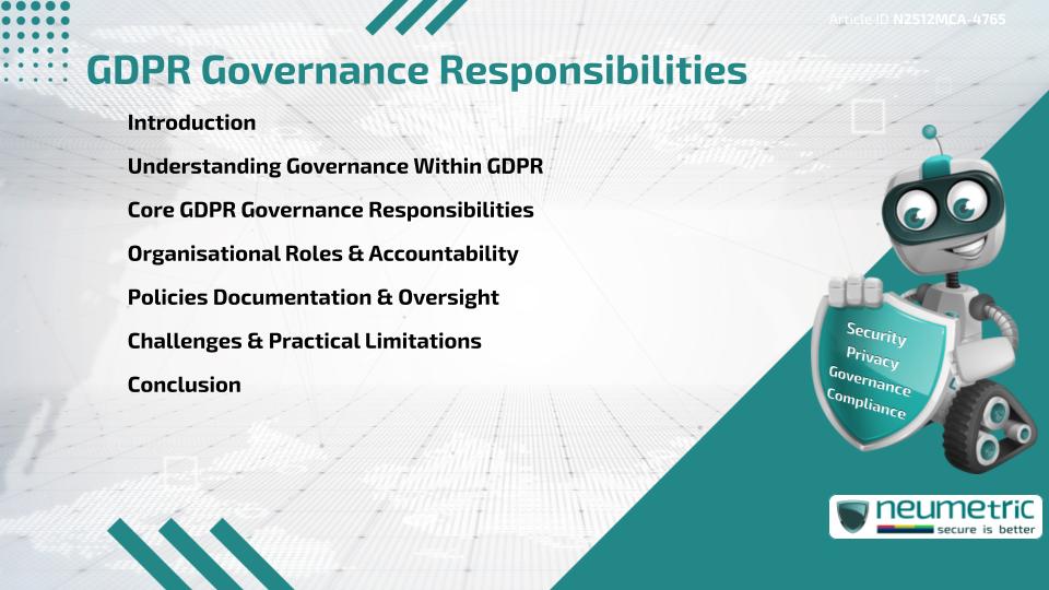 GDPR Governance Responsibilities
