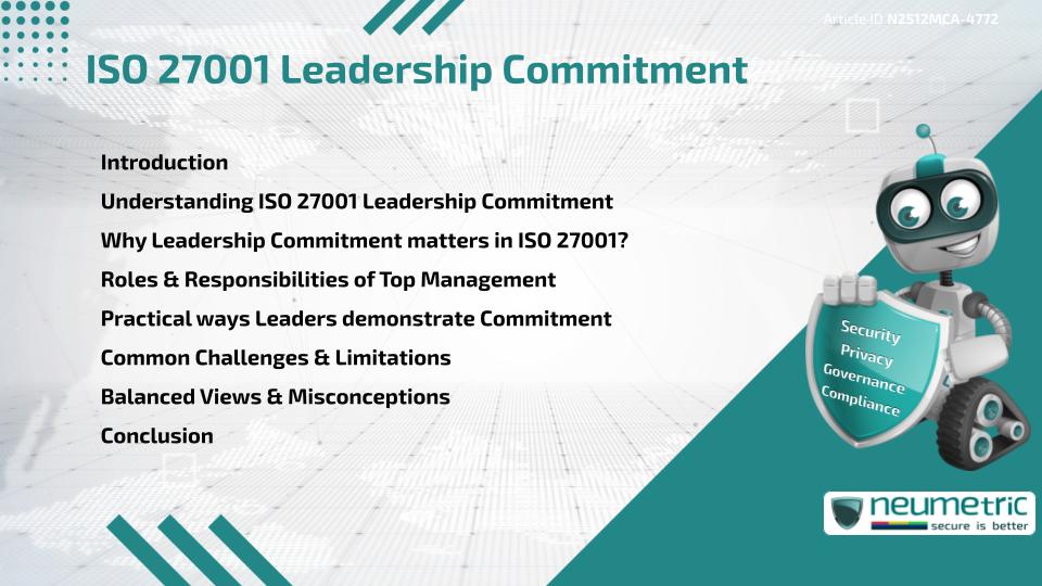 ISO 27001 Leadership Commitment