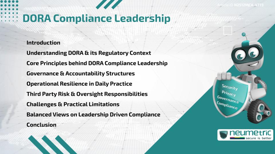 DORA Compliance Leadership