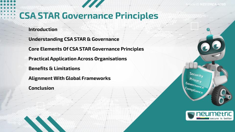 CSA STAR Governance Principles